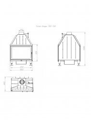 Каминная топка Экокамин Альфа 700-150