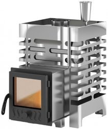 Дровяная печь для бани ASTON 12 INOX стекло