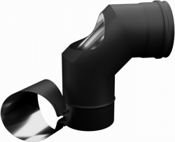 Колено-ревизия угол 90° Феррум BlackSide черный