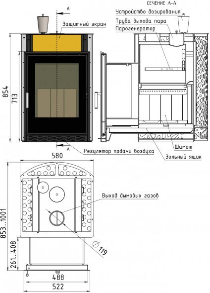 Банная печь Мета-Бел ПБМ 20 ЗК Ultra