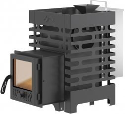 Дровяная печь для бани Aston 12 со стеклянной дверцей