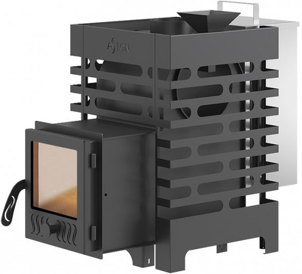 Дровяная печь для бани Aston 12 со стеклянной дверцей