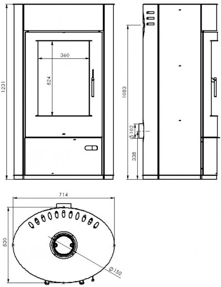 Печь-камин Мета-Бел Дунай