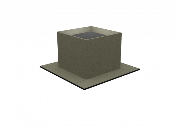 Потолочно проходной узел Феррум BlackSide черный (430/0,5 мм + мин./max t=600° C / эмаль /600°)