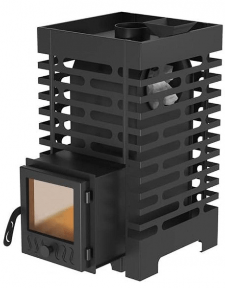 Дровяная печь для бани Aston 16 со стеклянной дверцей