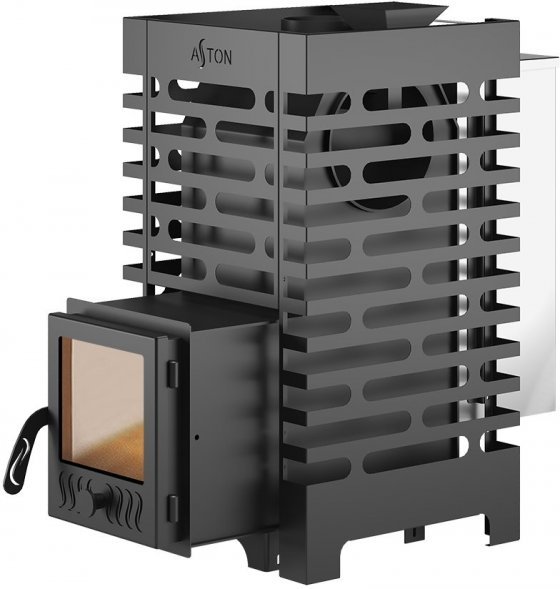 Дровяная печь для бани Aston 16 со стеклянной дверцей