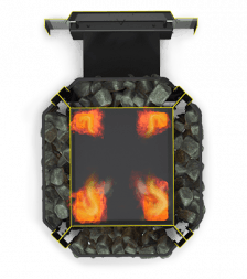 Дровяная печь для бани ERMAK 16 СЕТКА-СТАНДАРТ