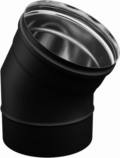 Колено угол 135° Феррум BlackSide черный (430/0,8 мм / эмаль /600°)