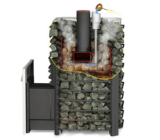 Дровяная печь для бани ERMAK 20 СЕТКА-СТАНДАРТ