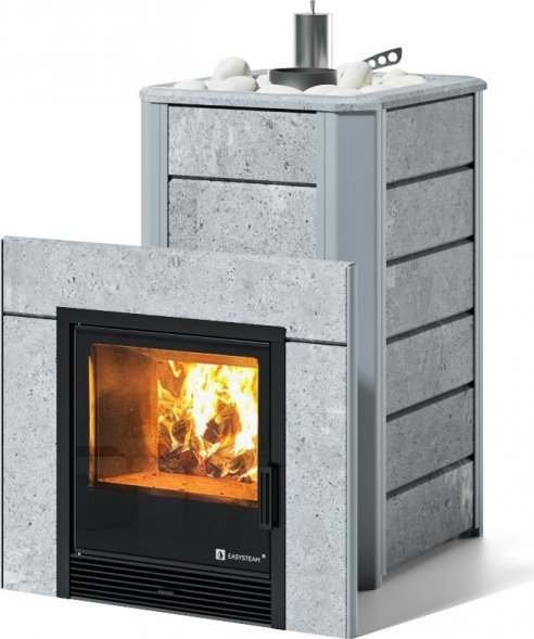 Печь Ялта 15/2024 в облицовке из камня