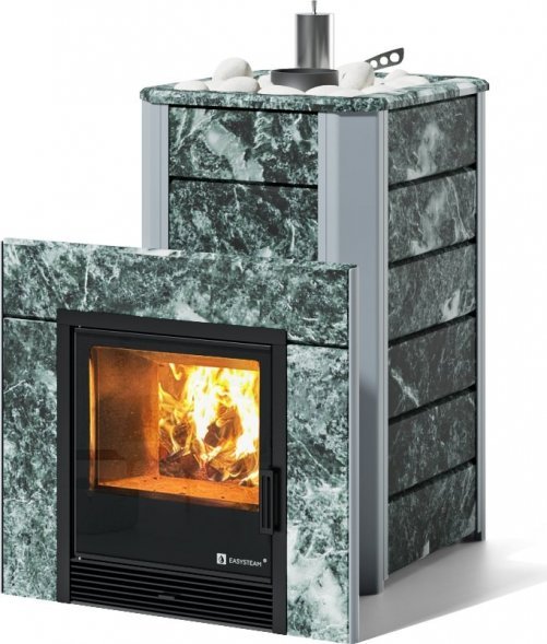 Печь Ялта 15/2024 в облицовке из камня