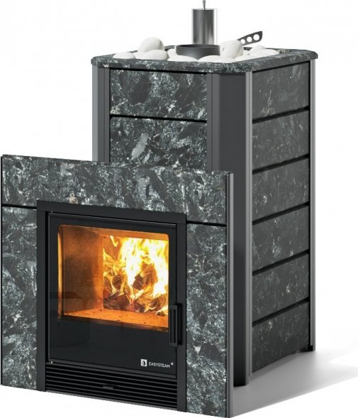 Печь Ялта 15/2024 в облицовке из камня