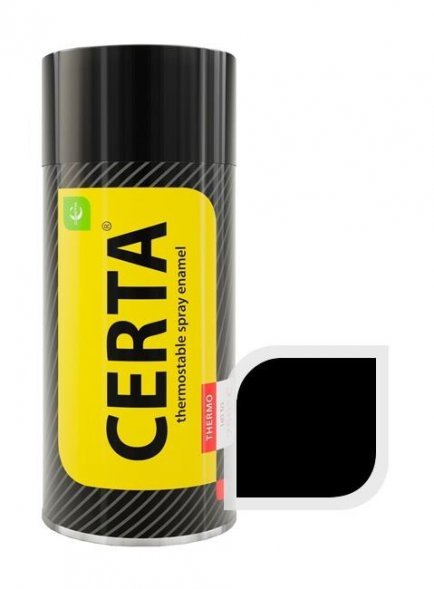 Краска термостойкая черная (аэрозоль) Certa