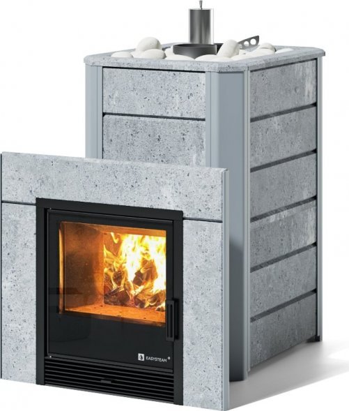 Печь Ялта 25/2024 в облицовке из камня