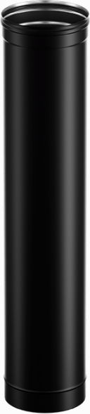 Дымоход 1,0 м Феррум BlackSide черный (430/0,8 мм / эмаль /600° )