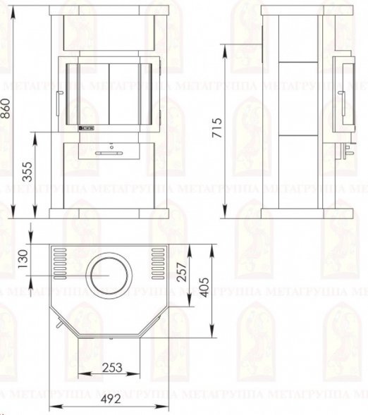 Печь-камин Мета-Бел Ока