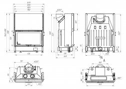 Каминная топка Экокамин Вега 1000 K