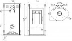 Печь-камин Мета-Бел Дунай-Аква