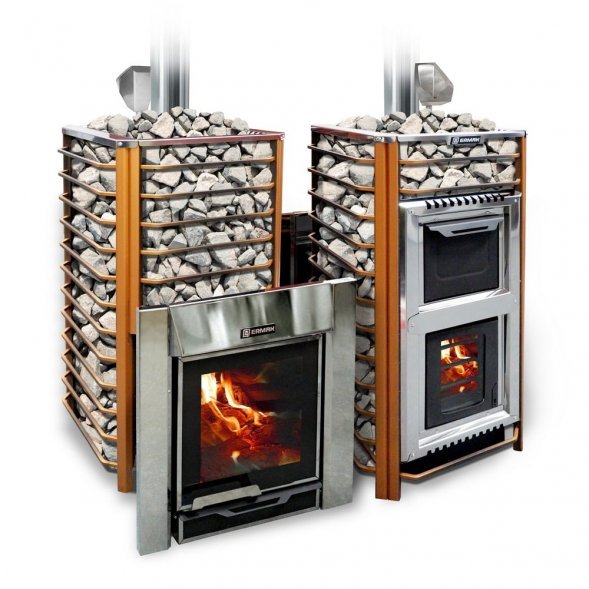 Дровяная печь для бани ERMAK 30 СЕТКА ЛЮКС