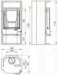 Печь-камин Мета-Бел Рейн