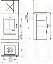 Печь-камин Мета-Бел Охта