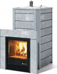 Печь Ялта 40/2024 в облицовке из камня