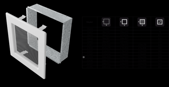 Вентиляционная решетка Kratki белая