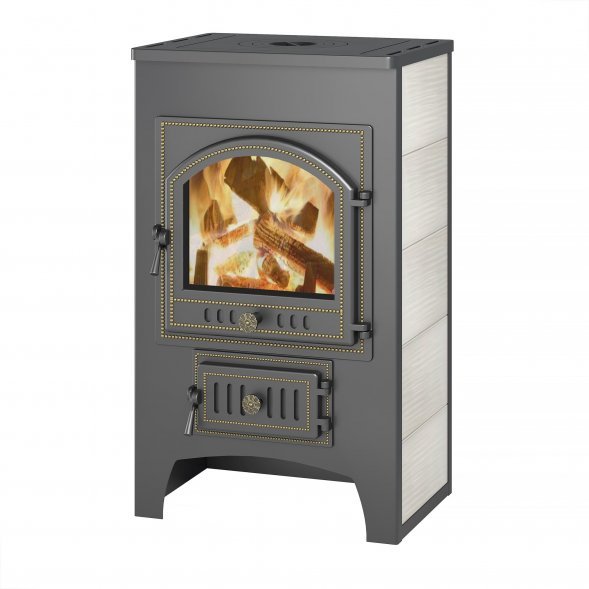 Печь-Камин Везувий ПК-01 (205) с плитой бежевый