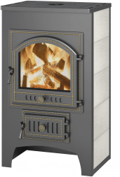 Печь-Камин Везувий ПК-01 (205) с плитой бежевый