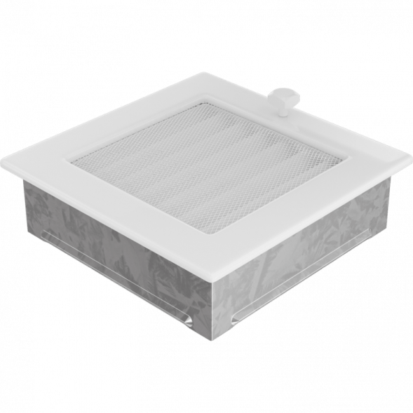 Вентиляционная решетка Kratki белая с жалюзи