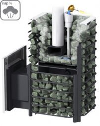 Дровяная печь для бани ERMAK 36 СЕТКА ЛЮКС