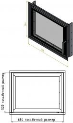 Дверь каминная Мета-Бел ДК-2