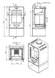 Печь-камин Мета-Бел Лава