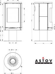 Печь-камин Астов R1.0 N K