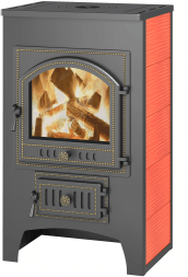 Печь-Камин Везувий ПК-01 (205) с плитой красный