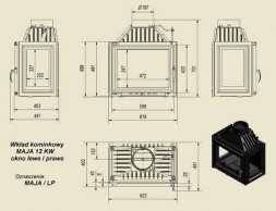 Каминная топка Kratki MAJA/LP