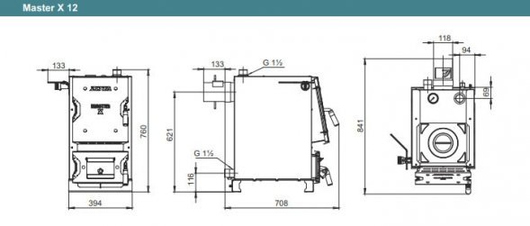 Твердотопливный котел Zota Master X-12П