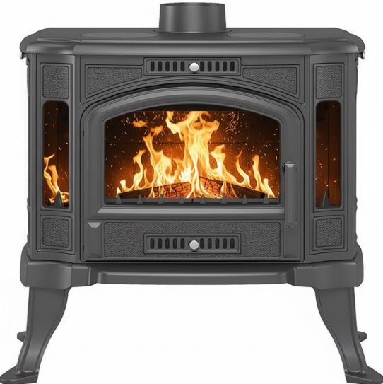 Печь-камин Везувий KZ-14РS "Антрацит"