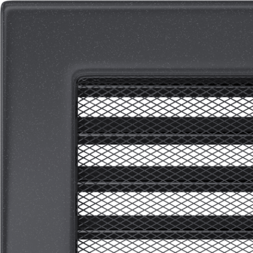 Вентиляционная решетка Kratki графит с жалюзи