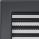 Вентиляционная решетка Kratki графит с жалюзи