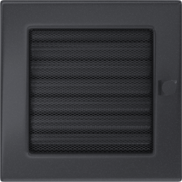 Вентиляционная решетка Kratki графит с жалюзи