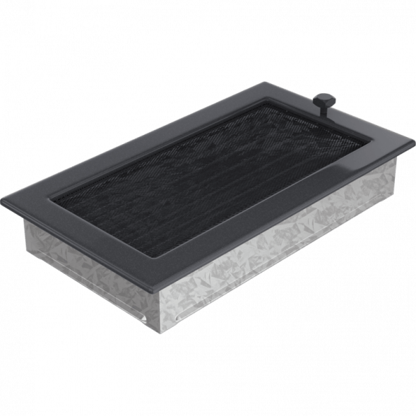 Вентиляционная решетка Kratki графит с жалюзи