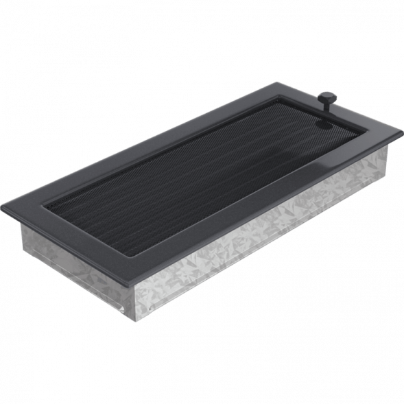 Вентиляционная решетка Kratki графит с жалюзи