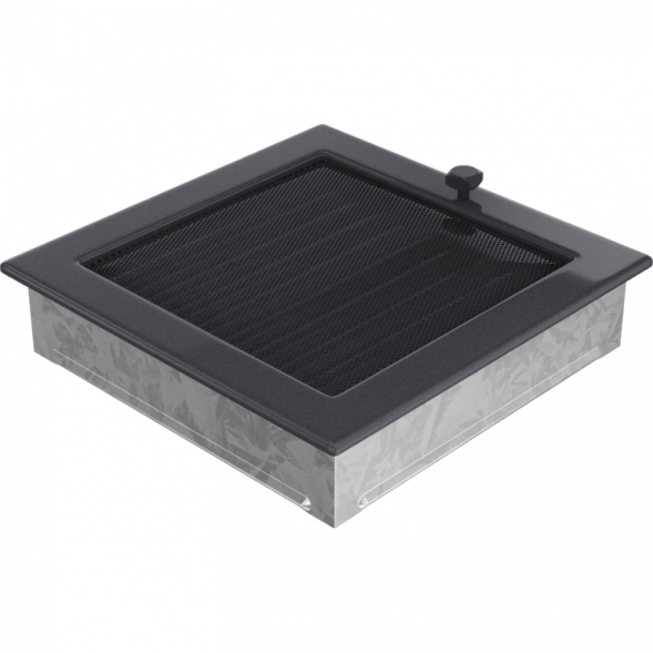 Вентиляционная решетка Kratki графит с жалюзи