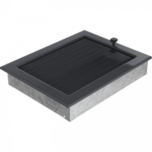 Вентиляционная решетка Kratki графит с жалюзи