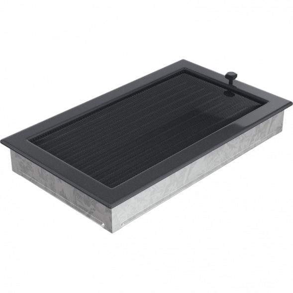 Вентиляционная решетка Kratki графит с жалюзи