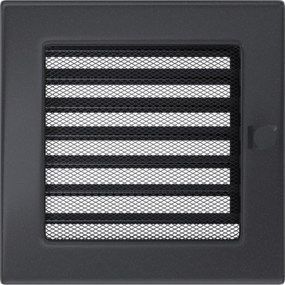 Вентиляционная решетка Kratki графит с жалюзи