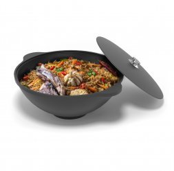 Казан чугунный с крышкой Везувий 6л