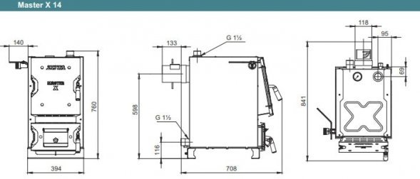 Твердотопливный котел Zota Master X-14