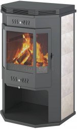 Печь-Камин ASTON 12 кВт (200 м3) Призматик с плитой